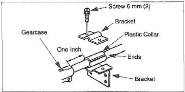 Screw 6 mm (2) Bracket Plastic Collar Gearcase One Inch Ends Bracket