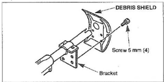 DEBRIS SHIELD Screw 5 mm (4) Bracket
