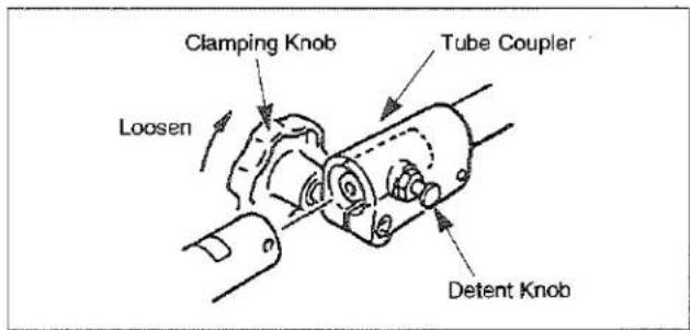 Clamping Knob Tube Coupler Loosen Detent Knob