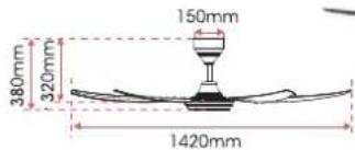 150mm 380mm 320mm 1420mm