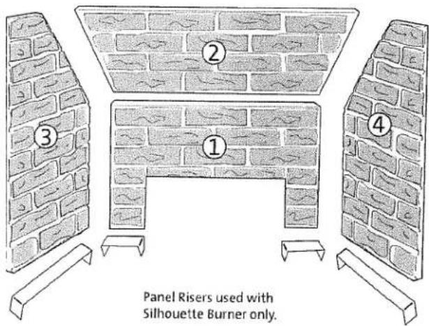 Panel Risers used with Silhouette Burner only.