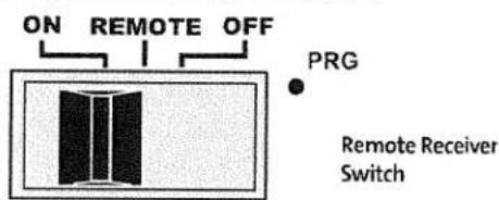 ON REMOTE OFF PRG Remote Receiver Switch
