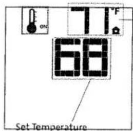 ON 71°F 68 Set Temperature