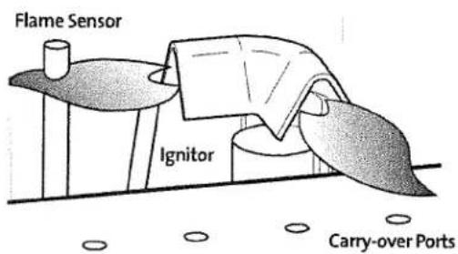 Flame Sensor Ignitor Carry-over Ports