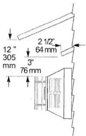 12" 305 mm 3" 76 mm 2 1/2" 64 mm