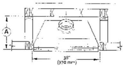 A 38" (370 mm)