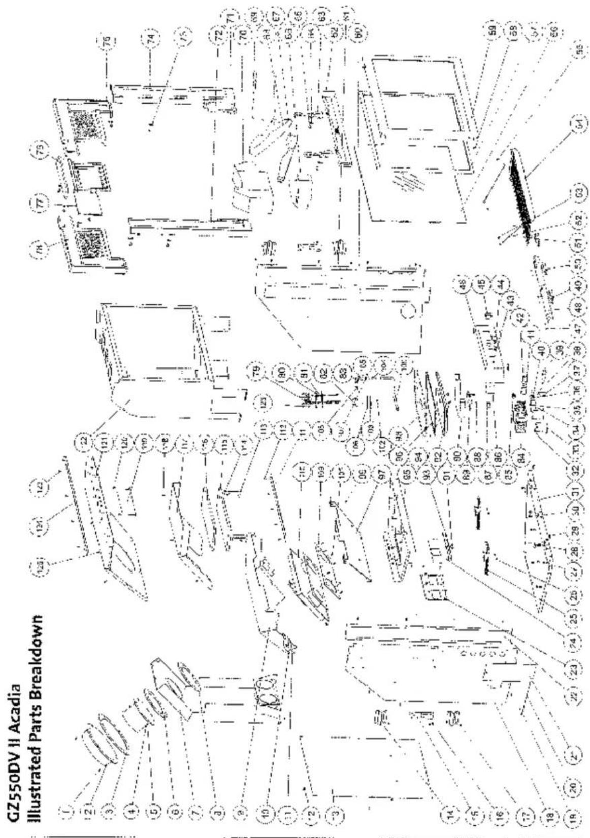 GZ550DV II Acadia Illustrated Parts Breakdown
