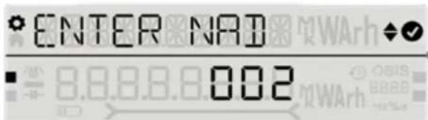 ENTER NAD ■ 8.8.8.8.002 ■ WArh ◆ √ OBIS BBB WArh