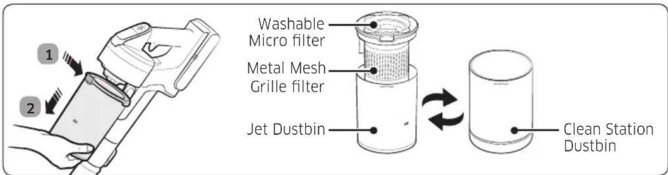 1 2 Washable Micro filter Metal Mesh Grille filter Jet Dustbin Clean Station Dustbin