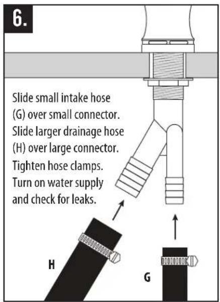 Waterstone 5600 - INSTALL SINGLE PORT AIR GAP (OPTIONAL) - 6