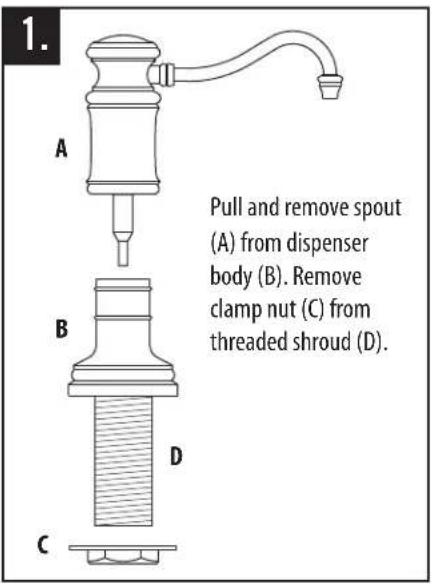 Waterstone 5600 - INSTALL SOAP/LOTION DISPENSER (OPTIONAL) - 1