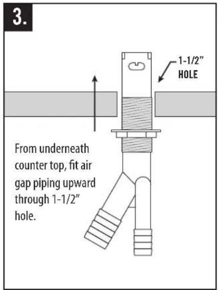 Waterstone 5600 - INSTALL SINGLE PORT AIR GAP (OPTIONAL) - 3