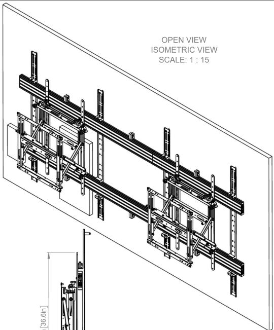 OPEN VIEW ISOMETRIC VIEW SCALE: 1 : 15 [36.6in]