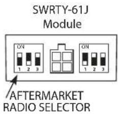 SWRTY-61J Module ON 1 2 3 ON 1 2 3 AFTERMARKET RADIO SELECTOR