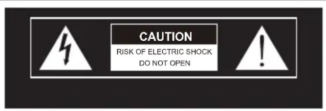 CAUTION RISK OF ELECTRIC SHOCK DO NOT OPEN