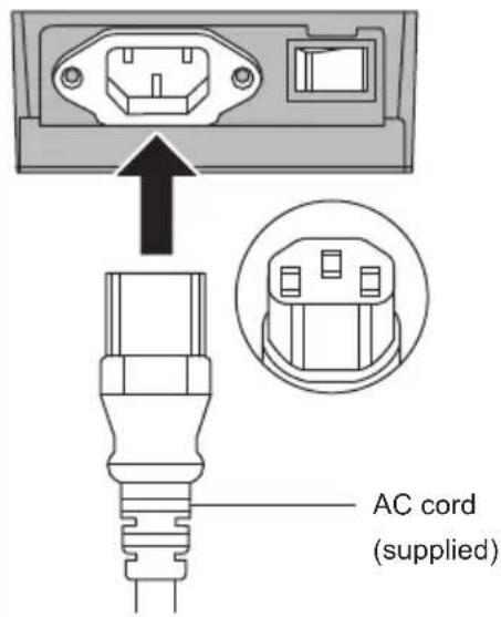 AC cord (supplied)
