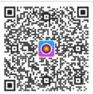 QR code with a central logo, likely linking to a digital service or website.