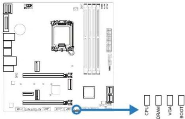 BIOSTAR B660M-SILVER - Debug LED: Светодиодные индикаторы отладки - 1