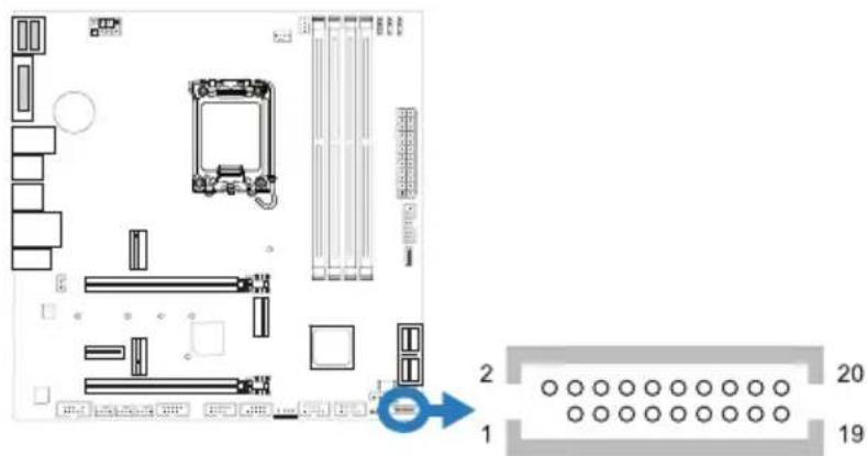 BIOSTAR B660M-SILVER - TPM\_SPI: штыревой соединитель доверенного платформенного модуля - 1