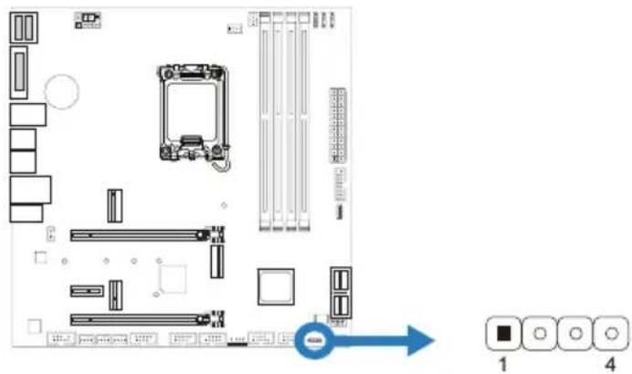 BIOSTAR B660M-SILVER - SPKR: 새시 스피커 헤더 - 1