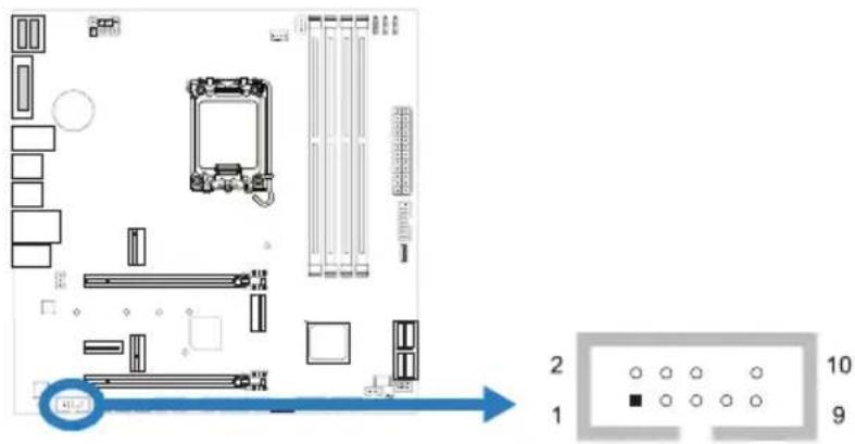 BIOSTAR B660M-SILVER - F\_USB20\_1/F\_USB20\_2: 前置面板USB 2.0接頭 - 3