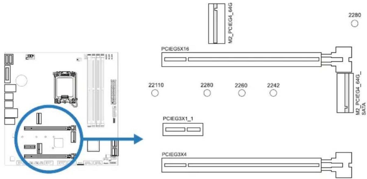 BIOSTAR B660M-SILVER - 확장 슬롯 - 1