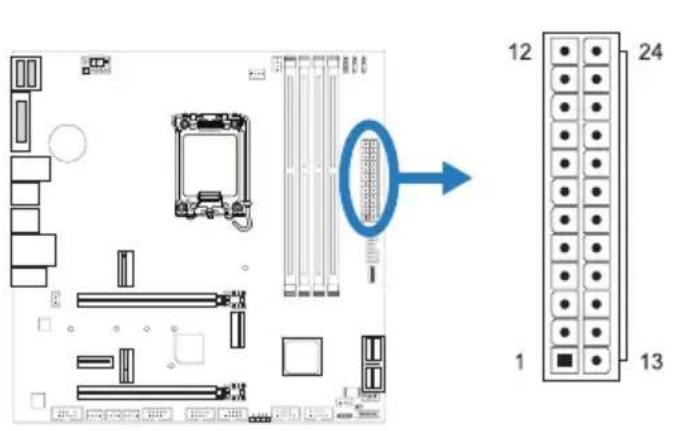 BIOSTAR B660M-SILVER - ATX: ATX Power Source Connector - 1