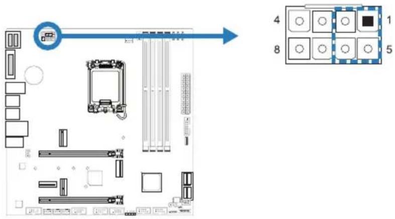 BIOSTAR B660M-SILVER - ATX\_12V\_2X4: ATX 전원 커넥터 - 1