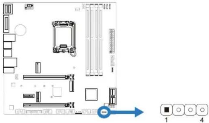 BIOSTAR B660M-SILVER - SPKR: 揚聲器接頭 - 1