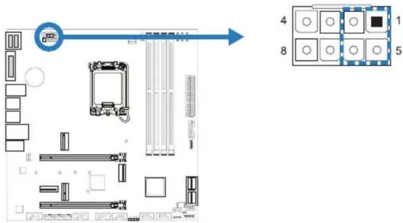 BIOSTAR B660M-SILVER - ATX\_12V\_2X4: ATX Power Source Connector - 1