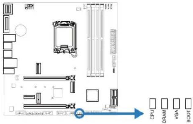 BIOSTAR B660M-SILVER - Debug LED: 디버그 LED 표시등 - 1