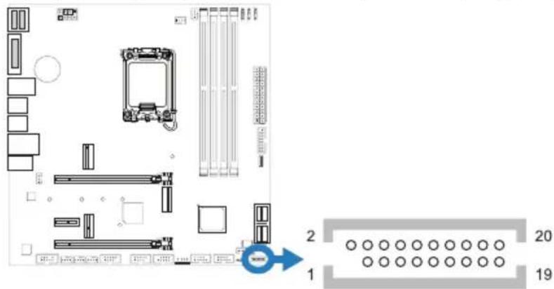 BIOSTAR B660M-SILVER - TPM\_SPI:신뢰할 수있는 플랫폼 모듈 헤더 - 1
