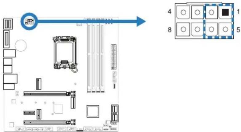 BIOSTAR B660M-SILVER - ATX\_12V\_2X4: разъем источника питания ATX - 1