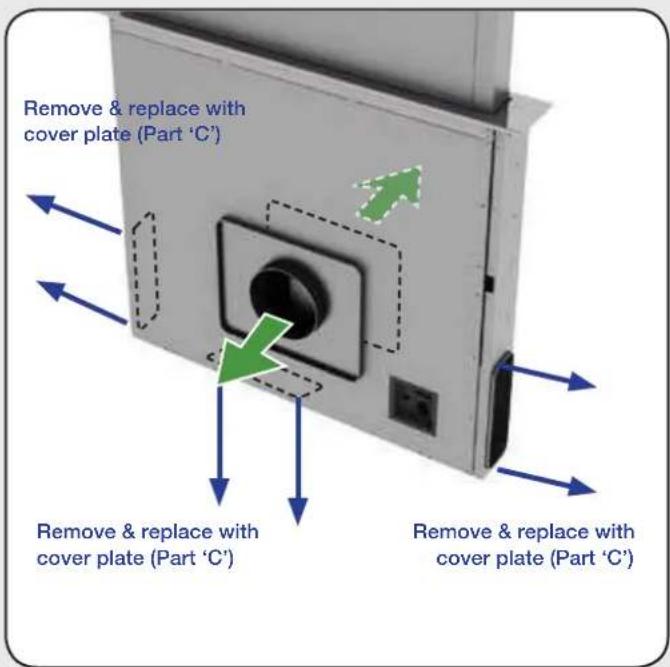 Remove & replace with cover plate (Part 'C') Remove & replace with cover plate (Part 'C') Remove & replace with cover plate (Part 'C')