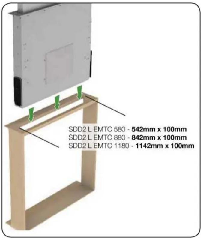 SDD2 L EMTC 580 - 542mm x 100mm SDD2 L EMTC 880 - 842mm x 100mm SDD2 L EMTC 1180 - 1142mm x 100mm