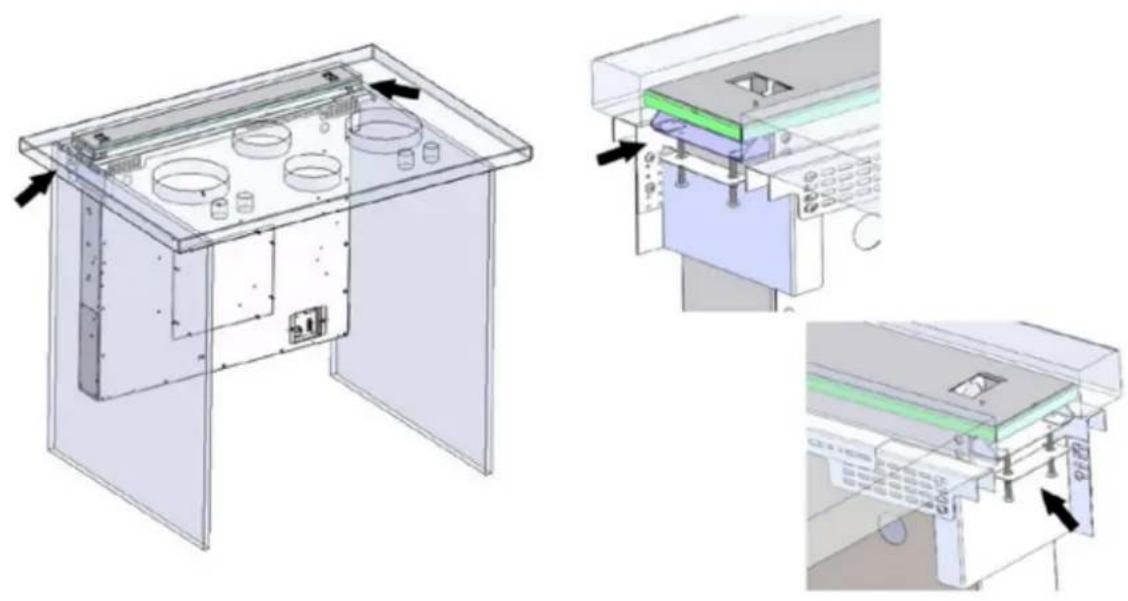 SIRIUS SDD2ELEMIC88 - Adjusting the height of the benchtop insert section - 1