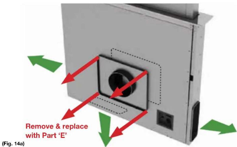 Remove & replace with Part 'E' (Fig. 14a)