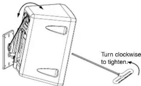 Turn clockwise to tighten.
