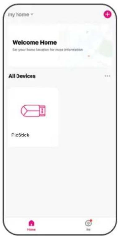 my home Welcome Home Se your home location for more information All Devices PicStick Home No