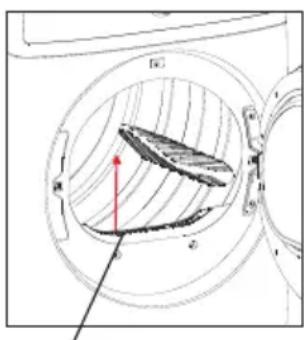 Technical diagram showing a circular component with internal structure and labeled parts (A, B, C, D, E, F, G) and directional arrow.