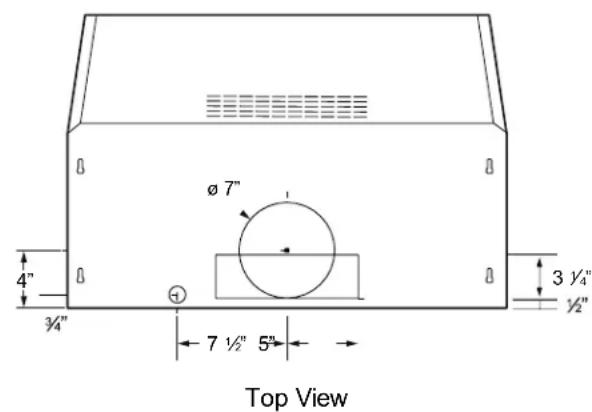 ø 7" 4" 3/4" 7 ½" 5" Top View 3 ½" ½"
