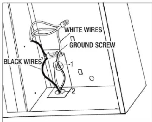 WHITE WIRE GROUND SCREW BLACK WIRE 1 2