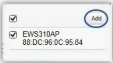 Add EWS310AP 88:DC:96:0C:95:84