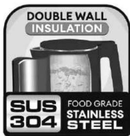 DOUBLE WALL INSULATION SUS 304 FOOD GRADE STAINLESS STEEL