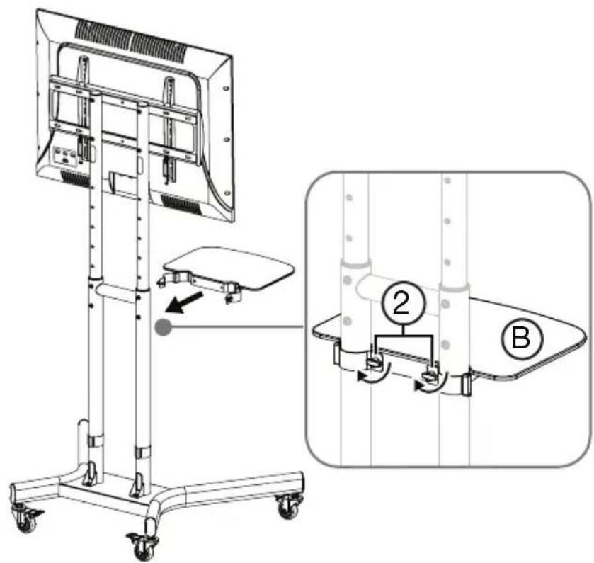 Technical diagram of a medical or laboratory device with labeled parts and directional arrows indicating movement or flow.