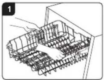 Technika TDX7SS-7 - Adjusting the upper basket - 1