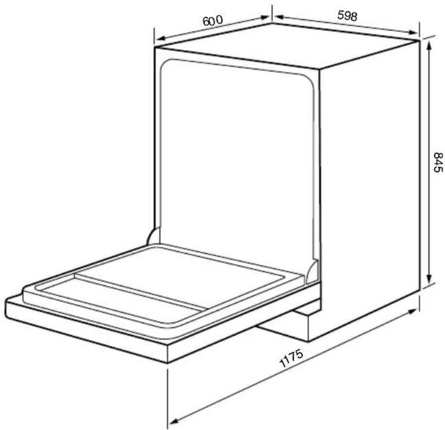 Technika TDX7SS-7 - Product Dimensions - 1