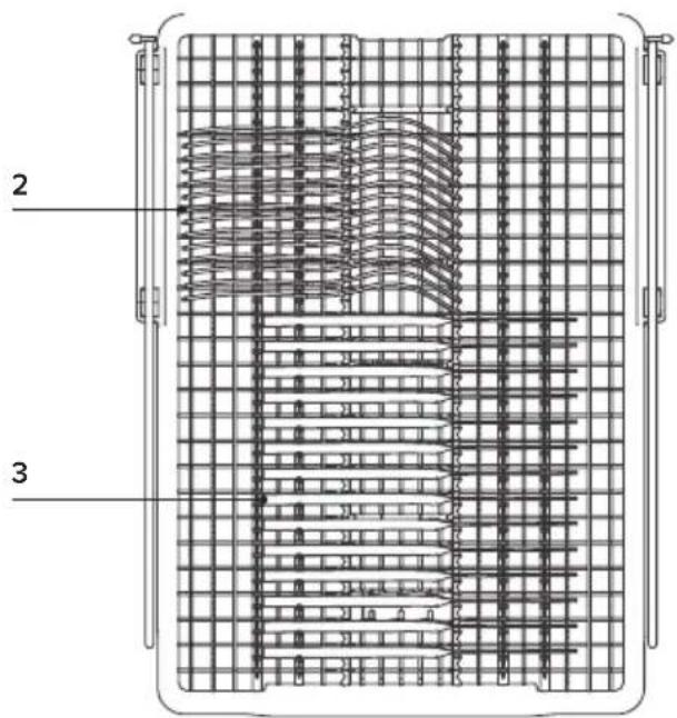 Technika TDX7SS-7 - Cutlery Tray and Basket: Top View - 3