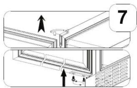 Technical diagram showing airflow or ventilation system with numbered component 7 and directional arrows indicating flow direction.