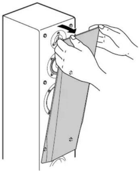 YAMAHA NS-8390 - REMOVING THE FRONT COVER - 1